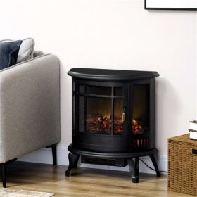 1500W 22" Electric Fireplace,Black