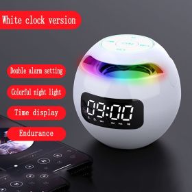 Clock Colorful Bluetooth Speaker Mini Portable (Option: I)