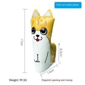Golf Straight Bar Putter Sleeve (Option: Head Tilt Cat Yellow)