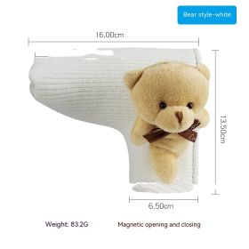 Golf Straight Bar Putter Sleeve (Option: Bear Style White)