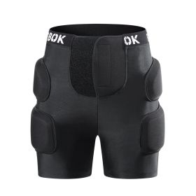Roller Skating Skating Skateboard Hip Pad Pants Ski Equipment Protection Anti-fall (Option: BA103 Black)