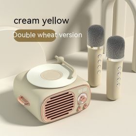 Retro Multi-function Bluetooth Microphone Stereo (Option: Yellow-Audio 1PC Microphone2PCS)