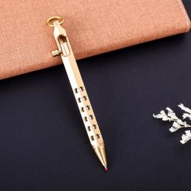 Retro 6-angle Machine Signature Roller Pen (Option: 0.5MM-Brass Natural Color)