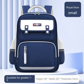 Primary School Student Children's Spine Protection Schoolbag (Option: Navy Blue Small Small Size)