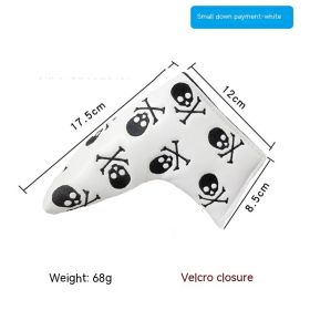 Golf Straight Bar Putter Sleeve (Option: Small Skull Style White)