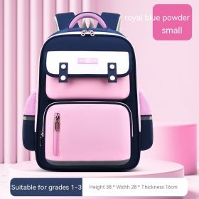 Primary School Student Children's Spine Protection Schoolbag (Option: Sapphire Blue Pink Small Size)