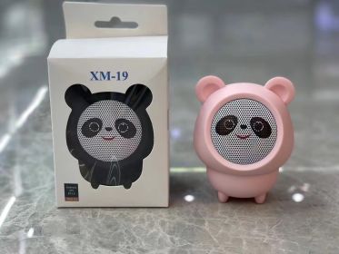 Cartoon Panda Desktop Wireless Bluetooth Speaker (Color: Pink)