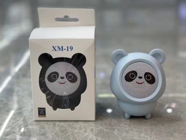 Cartoon Panda Desktop Wireless Bluetooth Speaker (Color: Blue)