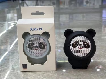 Cartoon Panda Desktop Wireless Bluetooth Speaker (Color: Black)