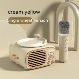 Retro Multi-function Bluetooth Microphone Stereo (Option: Yellow-Audio 1PC Microphone 1PC)