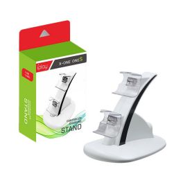 Plastic Gamepad Two-seater Controller Charger (Option: White-USB)