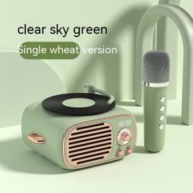 Retro Multi-function Bluetooth Microphone Stereo (Option: Green-Audio 1PC Microphone 1PC)
