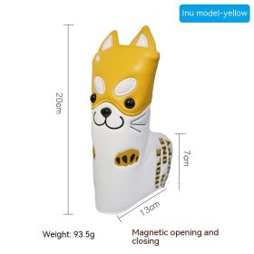 Golf Straight Bar Putter Sleeve (Option: Shiba Inu White Yellow)