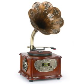 Retro Petunia Vinyl Record Player Retro Phonograph Bluetooth Audio (Option: With CD Function)