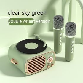 Retro Multi-function Bluetooth Microphone Stereo (Option: Green-Audio 1PC Microphone2PCS)